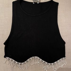 sparkly Zara limitless contour collection party top
